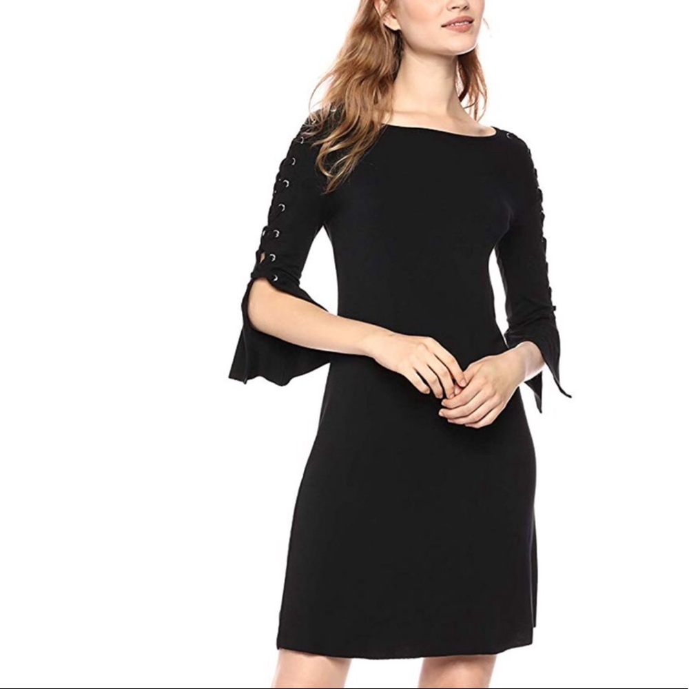 New Bailey 44 Jersey Dress with Lace Up Sleeves S - Picture 1 of 10